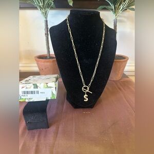 Plunder Design Gold Tone PATTI ‘S’ Necklace